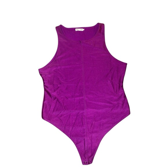 Good‎ American High Shine Body Suit Purple 5 Compression Nylon 2XL - Picture 1 of 6